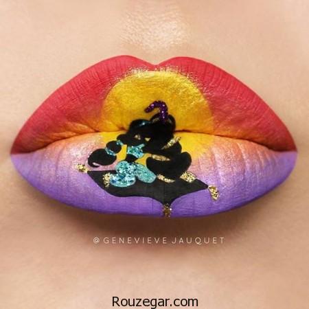 مدل آرایش لب متفاوت، مدل آرایش لب، مدل آرایش لب 2017، مدل آرایش لب خاص