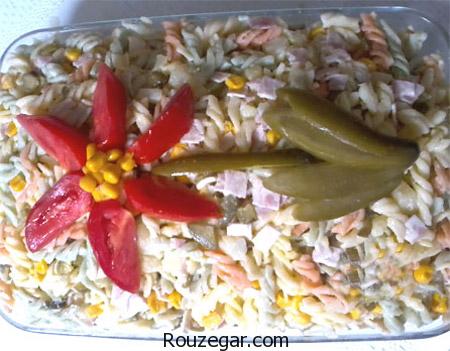 تزيين سالاد ماکارونی,تزیین سالاد ماکارونی قالبی,تزیین سالاد ماکارونی برای جشن تولد,مواد سالاد ماکارونی,تزیین سالاد ماکارونی با کالباس,تزیین سالاد ماکارونی و الویه,تزیین ماکارونی شکل دار,تزیین سالاد اندونزی با کلم,تزیین سالاد الویه لقمه ای