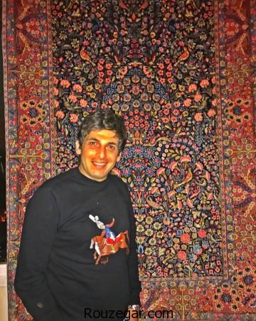 حمید گودرزی به همراه مادرش در باغ موزه هنر ایرانی ,حمید گودرزی به همراه مادرش,حمید گودرزی