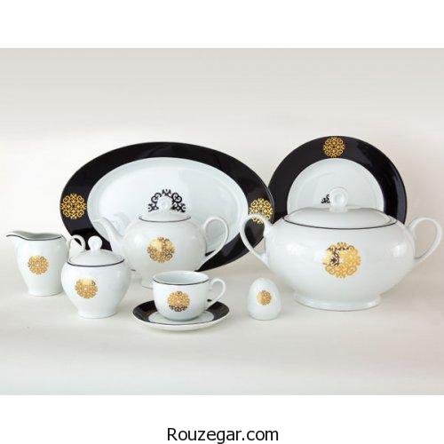 ظروف غذاخوری چینی زرین، ظروف چینی زرین، سرویس غذاخوری چینی زرین، چینی زرین