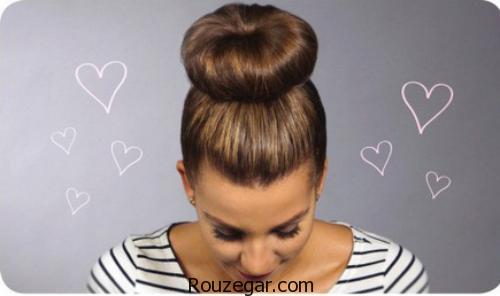  آموزش تصویری بستن مدل موی گوجه ای + عکس،نحوه بستن مدل موی گوجه ای،مدل موی خیاری،مدل مو گوجه ای دخترانه،مدل مو گوجه ای با جوراب،شینیون گوجه ای،آموزش مدل مو گوجه ای جدید،اموزش بستن مو با بامتل،مدل موی گل رز