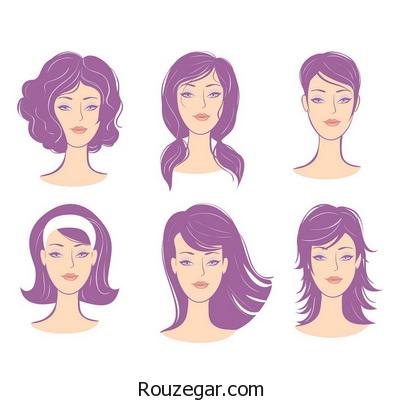 مدلهای مختلف مو برای فرم صورت