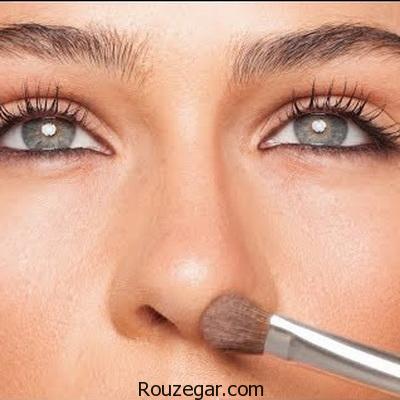 پنهان کردن برآمدگی بینی با آرایش