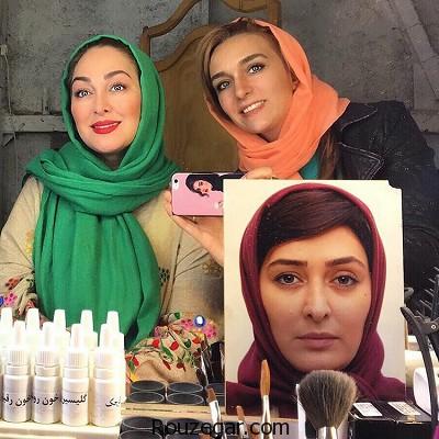الهام حمیدی قبل و بعد از گریم سریال سرزمین کهن+ عکس