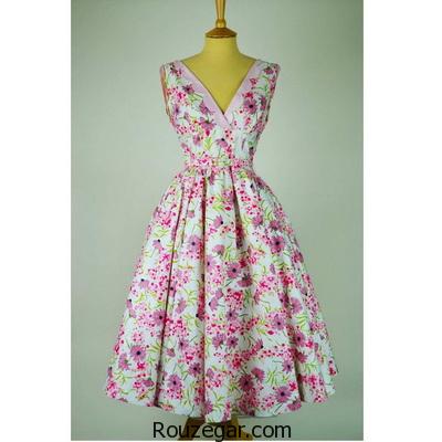 ‎مدل پیراهن گلدار کوتاه زنانه 2017