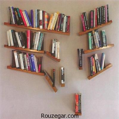  مدل کتابخانه چوبی