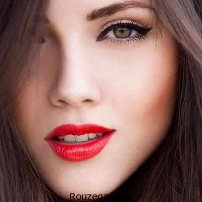 ‎آرایش رژ لب قرمز با لباس مناسب آن