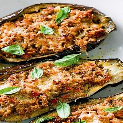 طرز تهیه بادمجان گریل شده با پنیر