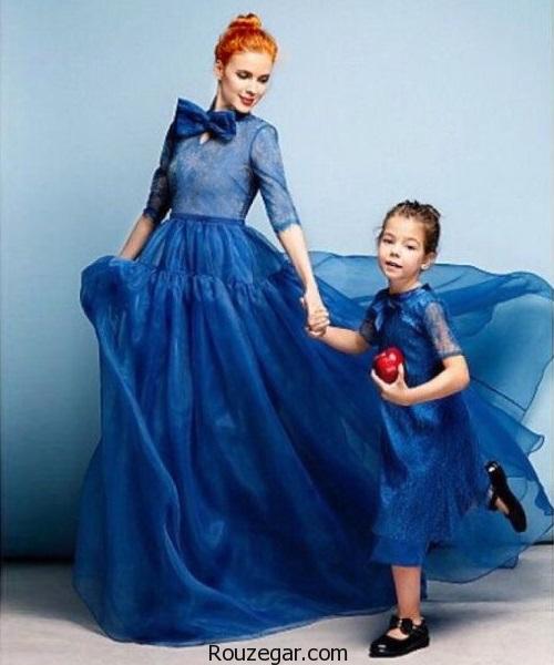 ژورنال شیک ترین مدل ست لباس مجلسی مادر و دختر 2017، 1396