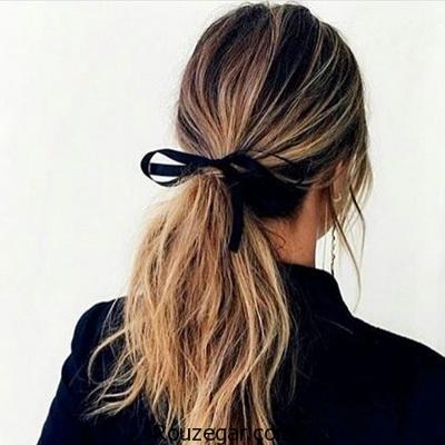 سه مدل بستن موی دم اسبی