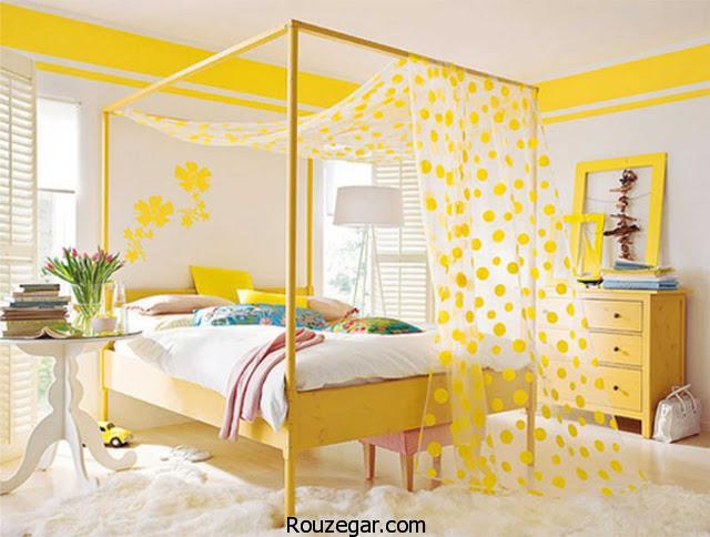 دکوراسیون اتاق خواب زرد