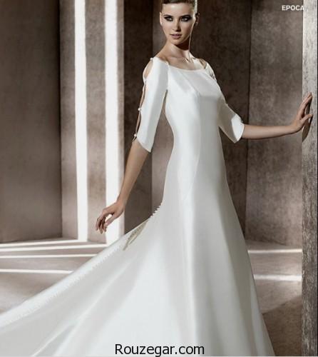  لباس عروس ساتن،  لباس عروس ساتن 2018 