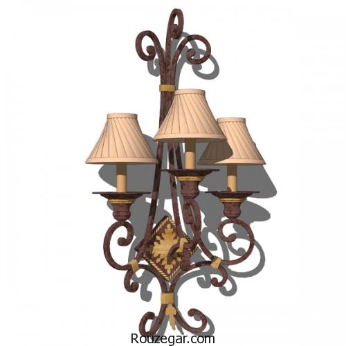 چراغ دیواری کلاسیک، چراغ دیواری کلاسیک 3D، چراغ دیواری کلاسیک 2018