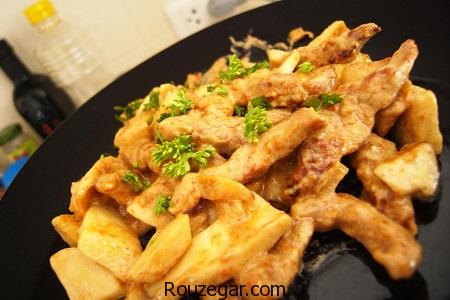  جوجه چینی,طرز تهیه جوجه چینی پف دار,آموزش جوجه چینی با سیخ چوبی 