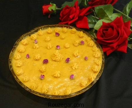  حلوا زعفرانی,طرز تهیه حلوا زعفرانی شیرازی,آموزش حلوا زعفرانی مجلسی