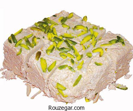 حلوا شکری,طرز تهیه حلوا شکری خانگی,حلوا شکری با مغز پسته