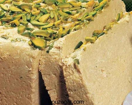 حلوا شکری,طرز تهیه حلوا شکری خانگی,حلوا شکری با مغز پسته