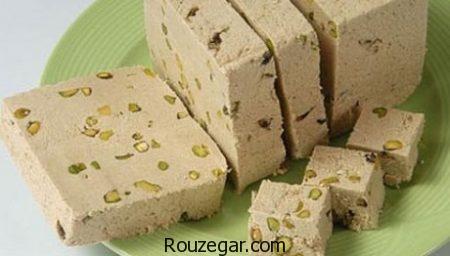 حلوا شکری,طرز تهیه حلوا شکری خانگی,حلوا شکری با مغز پسته