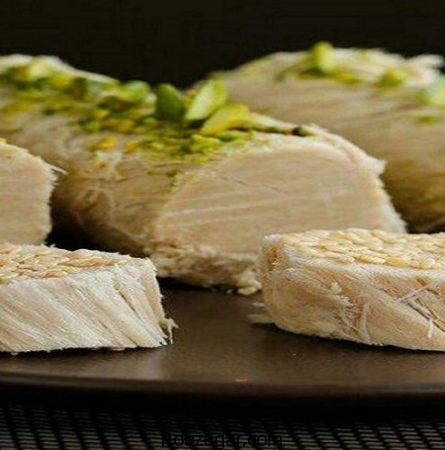 حلوا شکری,طرز تهیه حلوا شکری خانگی,حلوا شکری با مغز پسته