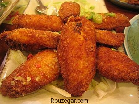 مرغ کنتاکی,طرز تهیه مرغ کنتاکی خانگی,آموزش مرغ کنتاکی با سس مخصوص