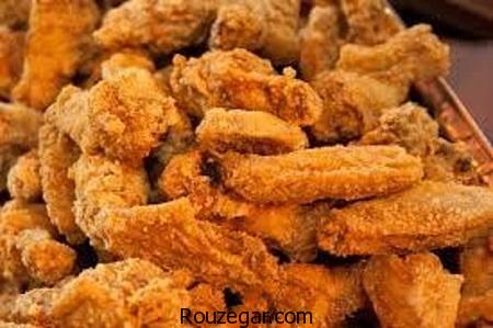 مرغ کنتاکی,طرز تهیه مرغ کنتاکی خانگی,آموزش مرغ کنتاکی با سس مخصوص