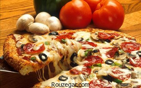  پیتزا مخلوط,طرز تهیه پیتزا مخلوط مخصوص,آموزش پیتزا مخلوط