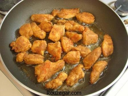 مرغ سوخاری,آموزش مرغ سوخاری پفکی,طرز تهیه مرغ سوخاری در فر