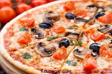   پیتزا گوشت و قارچ,طرز تهیه پیتزا گوشت و قارچ خانگی,آموزش پیتزا گوشت و قارچ ایتالیایی