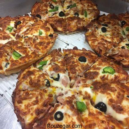  پیتزا رست بیف,طرز تهیه پیتزا رست بیف ایتالیایی,آموزش پیتزا رست بیف 
