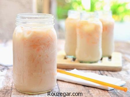 شیر طالبی,طرز تهیه شیر طالبی خوشمزه,آموزش شیر طالبی بستنی