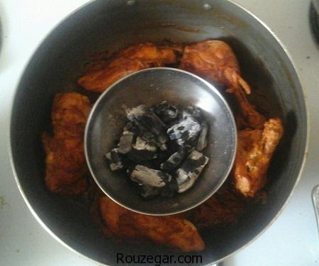 مرغ ذغالی,طرز تهیه مرغ ذغالی مجلسی,آموزش مرغ ذغالی خوشمزه