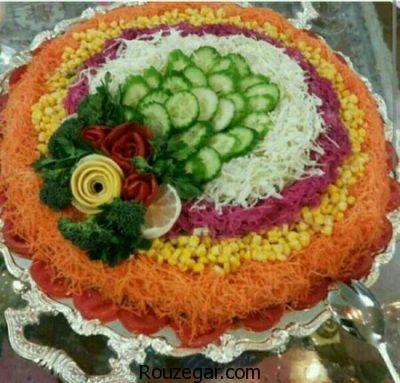 تزیین غذا ،تزیین غذای ایرانی،  تزیین غذای مجلسی ایرانی