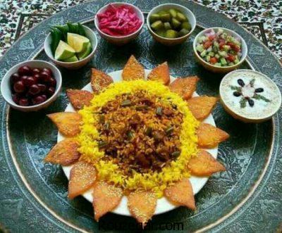 تزیین غذا ،تزیین غذای ایرانی،  تزیین غذای مجلسی ایرانی