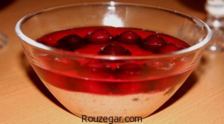 دسر گیلاس,طرز تهیه دسر گیلاس خوشمزه,آموزش دسر گیلاس و شکلات