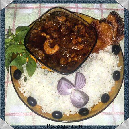 قلیه میگو,طرز تهیه قلیه میگو خوزستانی,آموزش قلیه میگو با رب انار