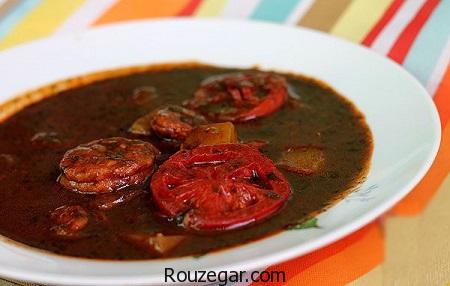 قلیه میگو,طرز تهیه قلیه میگو خوزستانی,آموزش قلیه میگو با رب انار