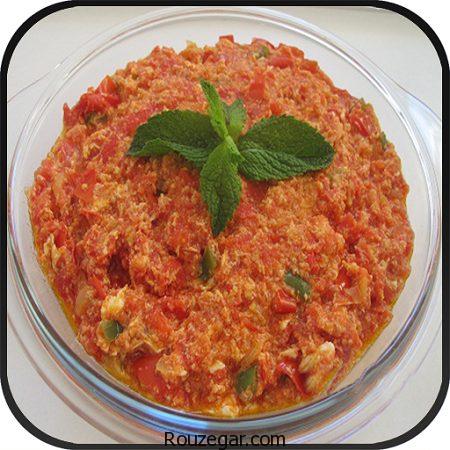 املت گوجه فرنگی,طرز تهیه املت گوجه فرنگی با قارچ,آموزش املت گوجه فرنگی با پنیر پیتزا