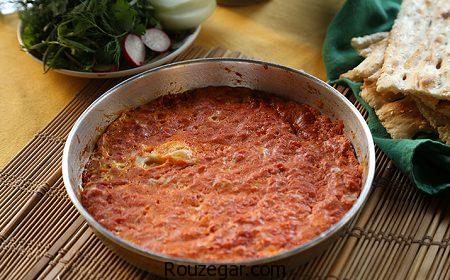 املت گوجه فرنگی,طرز تهیه املت گوجه فرنگی با قارچ,آموزش املت گوجه فرنگی با پنیر پیتزا