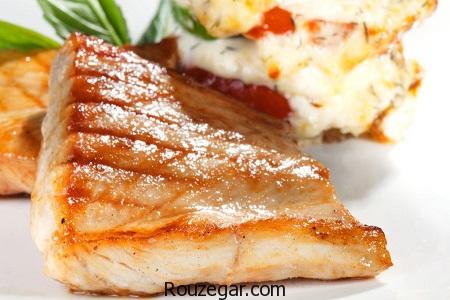  استیک ماهی,طرز تهیه استیک ماهی سالمون,آموزش استیک ماهی قزل آلا 