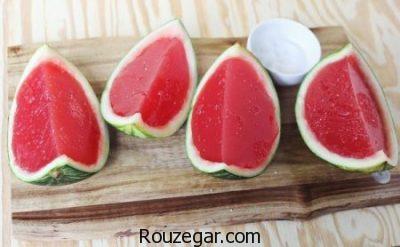 ژله هندوانه شب یلدا، تزیین ژله هندوانه شب یلدا