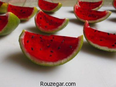 ژله هندوانه شب یلدا، تزیین ژله هندوانه شب یلدا