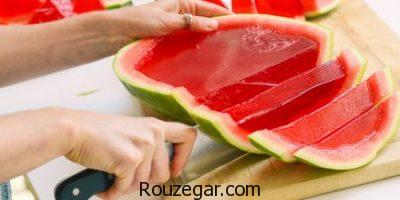 ژله هندوانه شب یلدا، تزیین ژله هندوانه شب یلدا