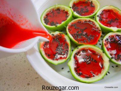 ژله هندوانه شب یلدا، تزیین ژله هندوانه شب یلدا