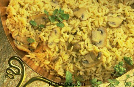 قارچ پلو,طرز تهیه قارچ پلو با مرغ,طرز تهیه قارچ پلو با گوشت چرخ کرده