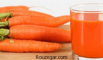 خواص آب هویج در لاغری,خواص آب هویج برای کودکان,خواص آب هویج برای کبد
