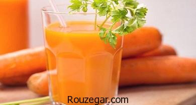 خواص آب هویج در لاغری,خواص آب هویج برای کودکان,خواص آب هویج برای کبد