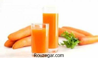 خواص آب هویج در لاغری,خواص آب هویج برای کودکان,خواص آب هویج برای کبد