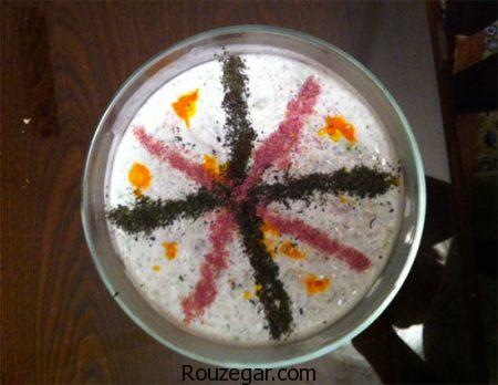 آب دوغ خیار,طرز تهیه آب دوغ خیار مجلسی,آموزش آب دوغ خیار خوشمزه