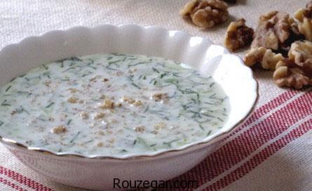 آب دوغ خیار,طرز تهیه آب دوغ خیار مجلسی,آموزش آب دوغ خیار خوشمزه