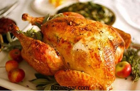 مرغ بریان,طرز تهیه مرغ بریان شکم پر,آموزش مرغ بریان خوشمزه در فر